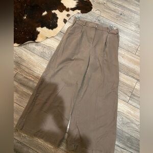 Final Touch Taupe extra wide leg Trousers
